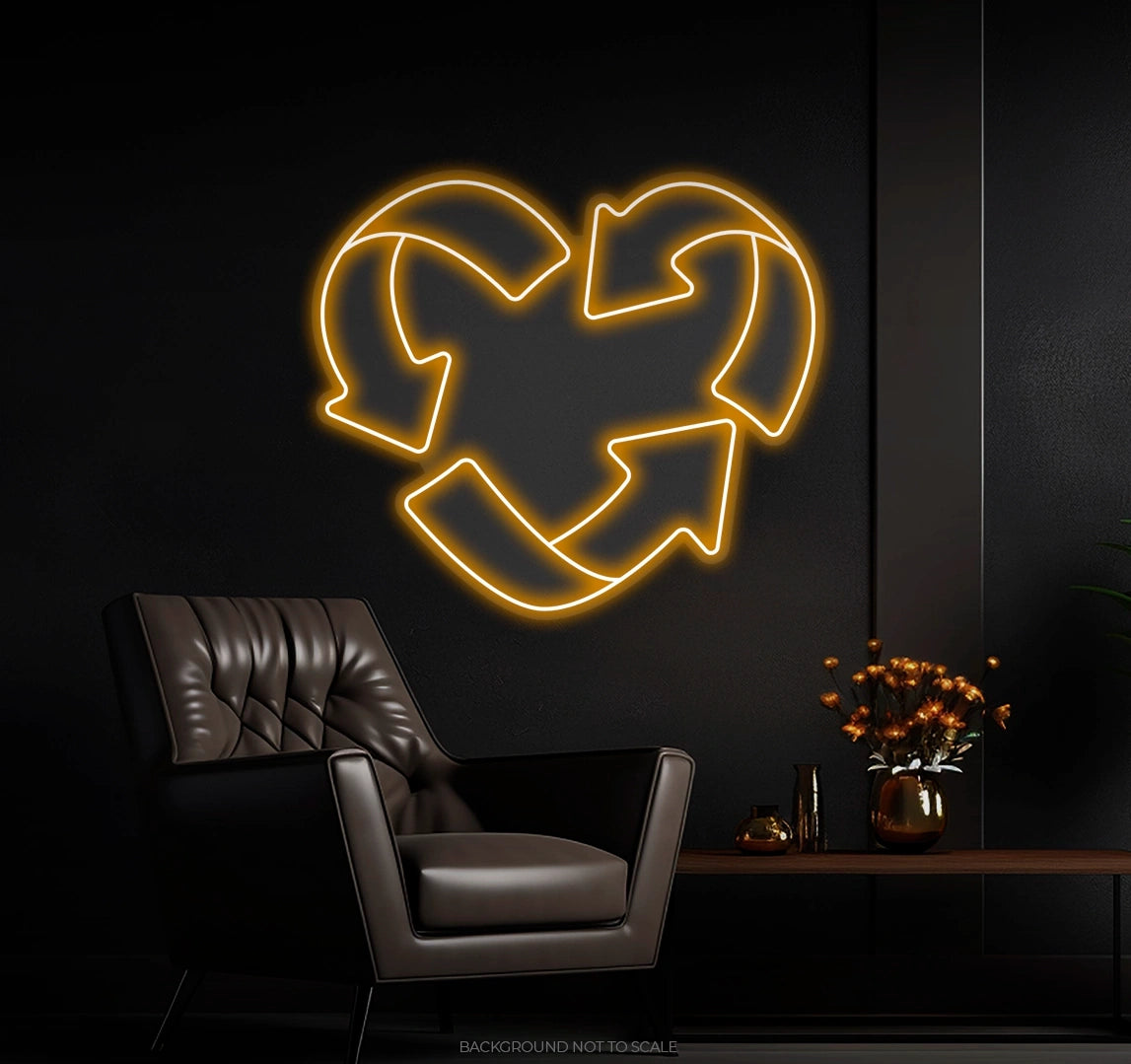 Recycle heart Ledneon