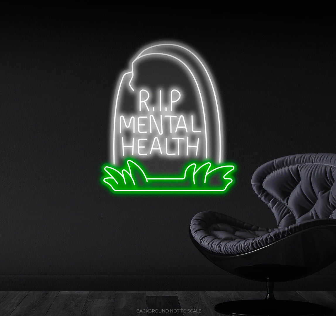 Rip mental health grave stone Ledneon