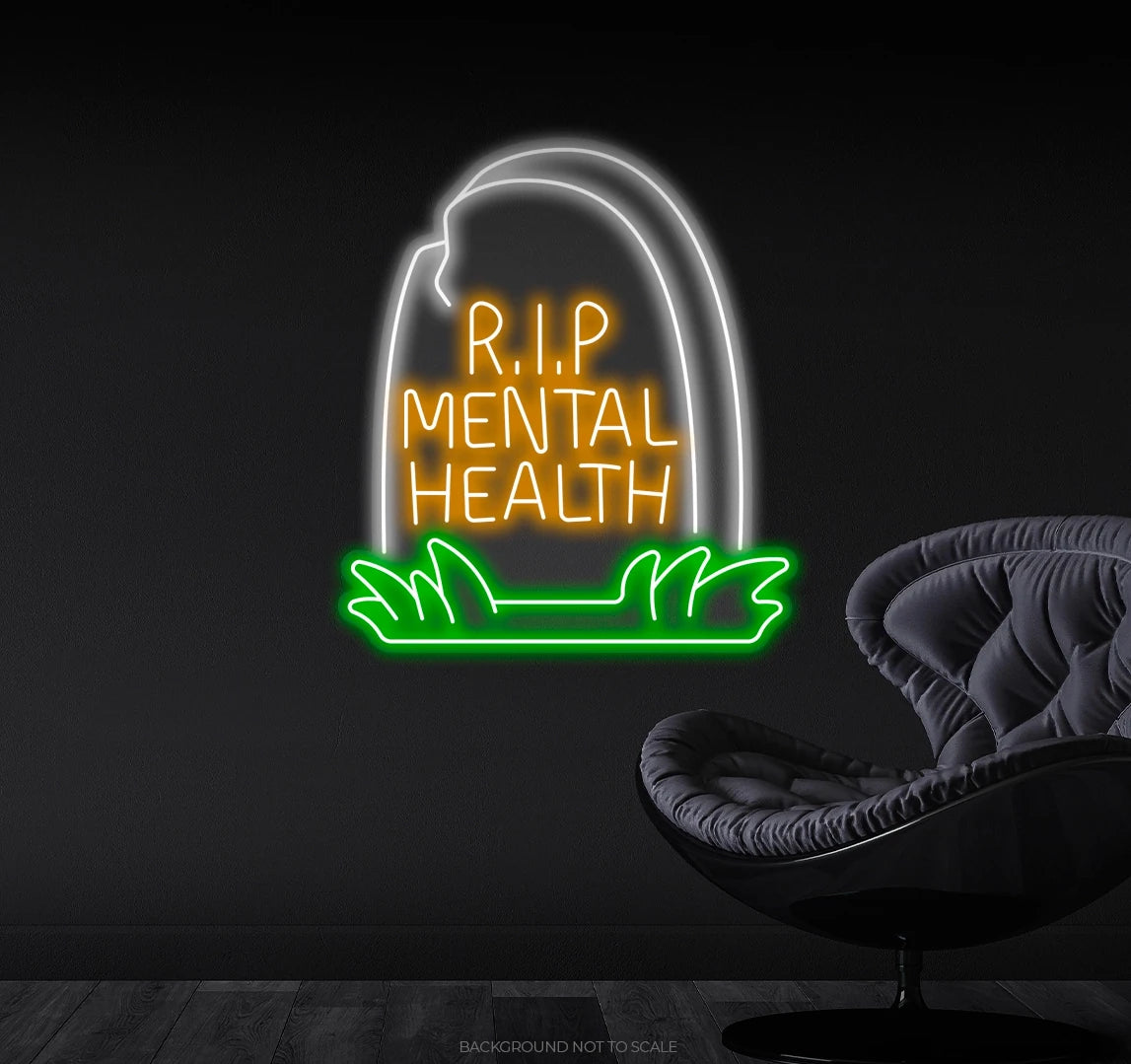 Rip mental health grave stone Ledneon