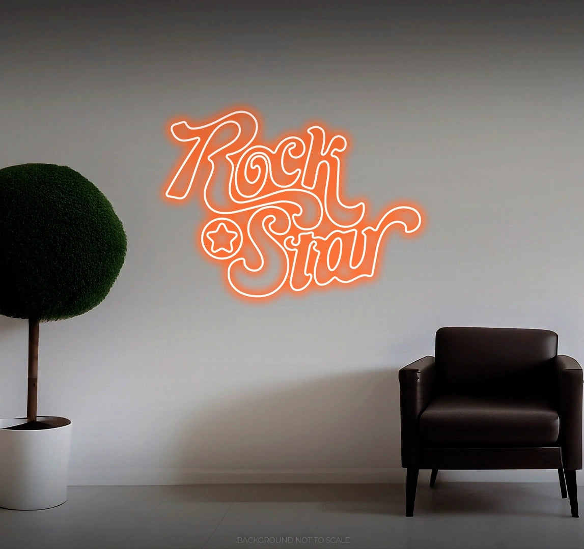 Rock star LED neon