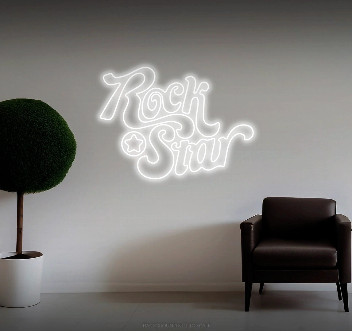 Rock star LED neon