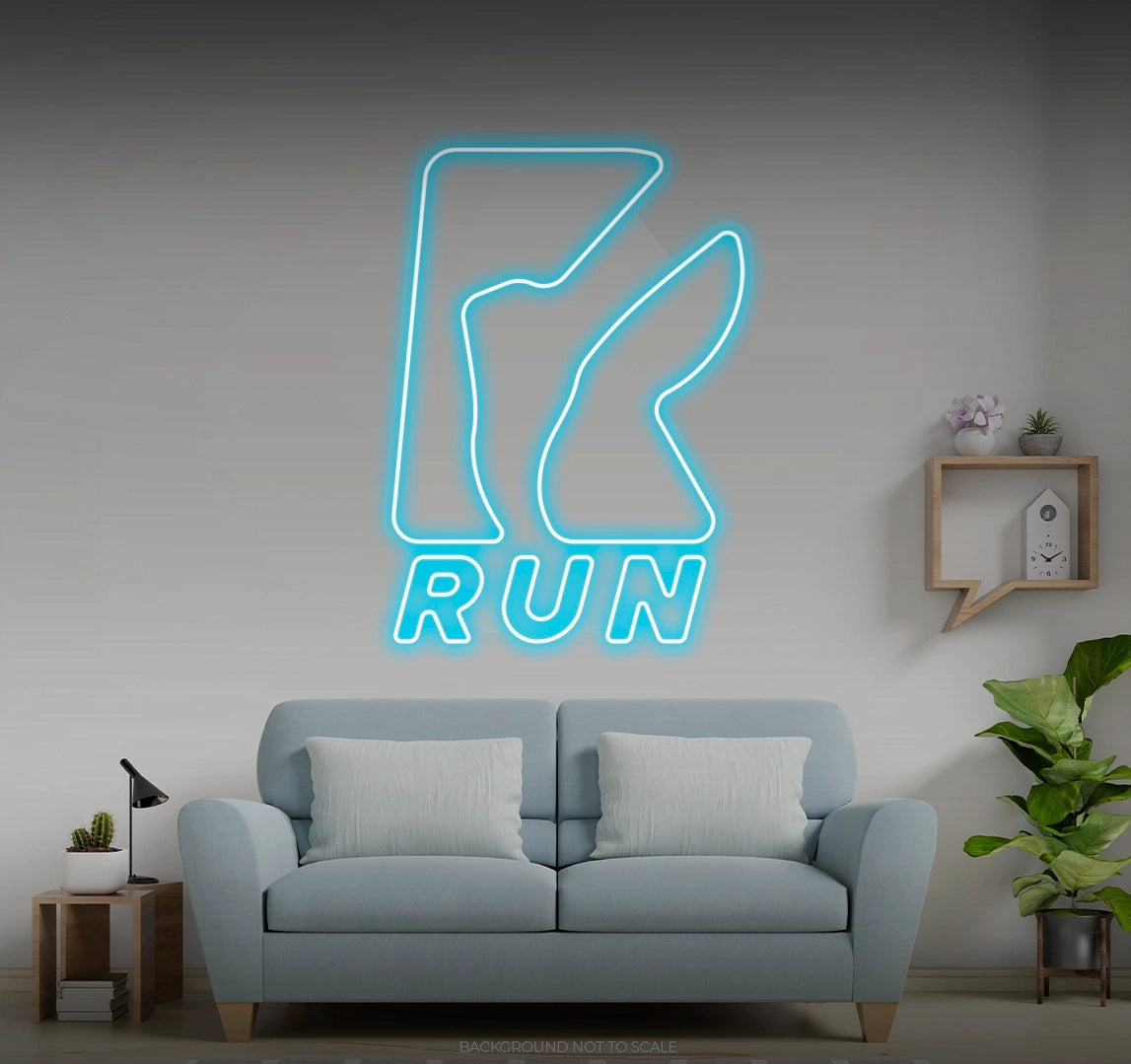 Run foot silhouette LED neon