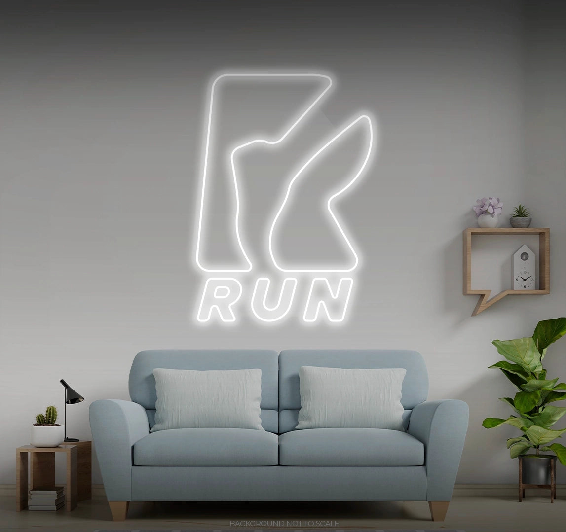 Run foot silhouette LED neon