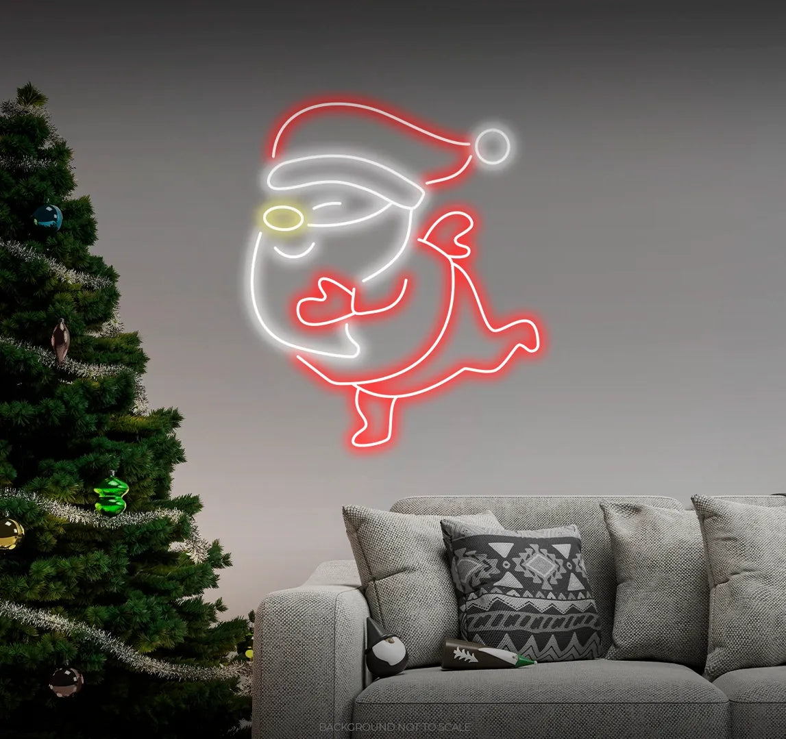 Running santa LED neon