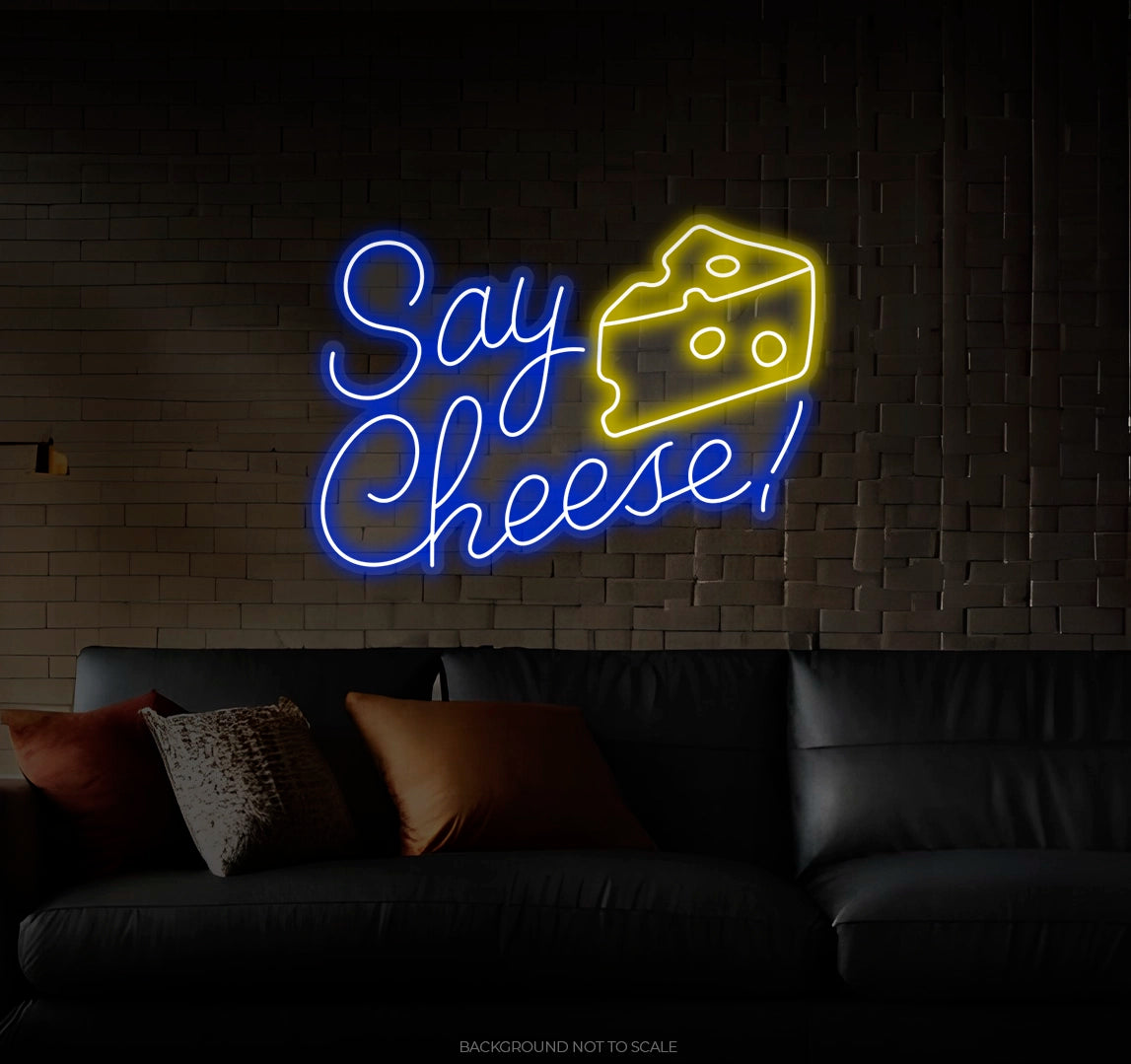 Say Cheese Cheese LED neon