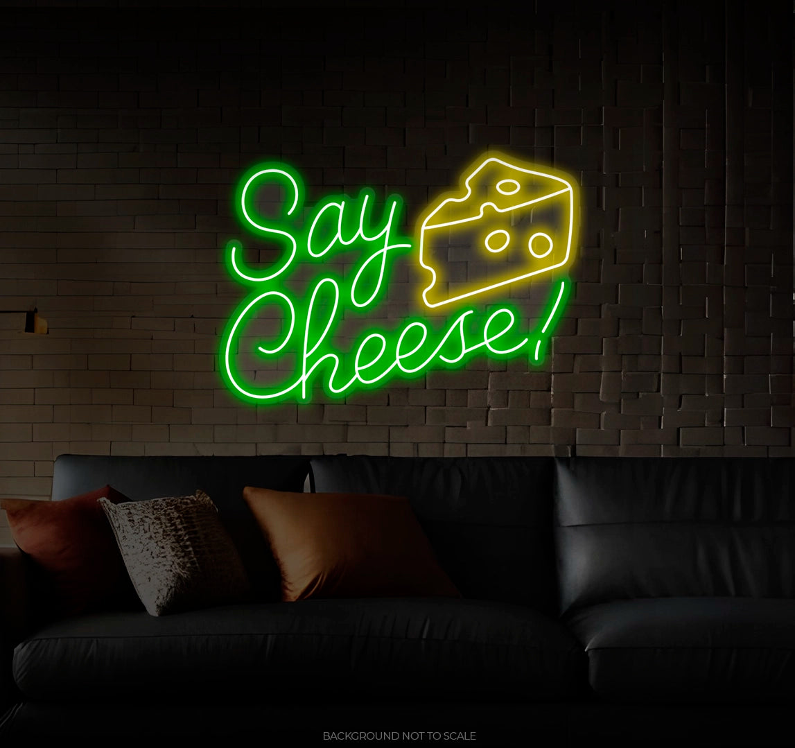 Say Cheese Cheese LED neon