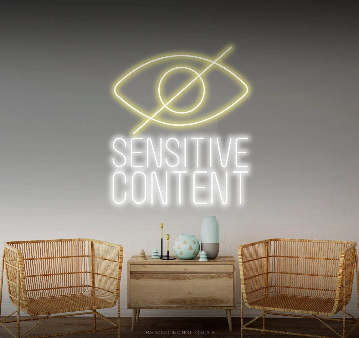 Sensitive content LED neon