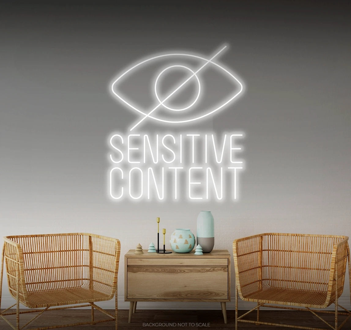 Sensitive content LED neon