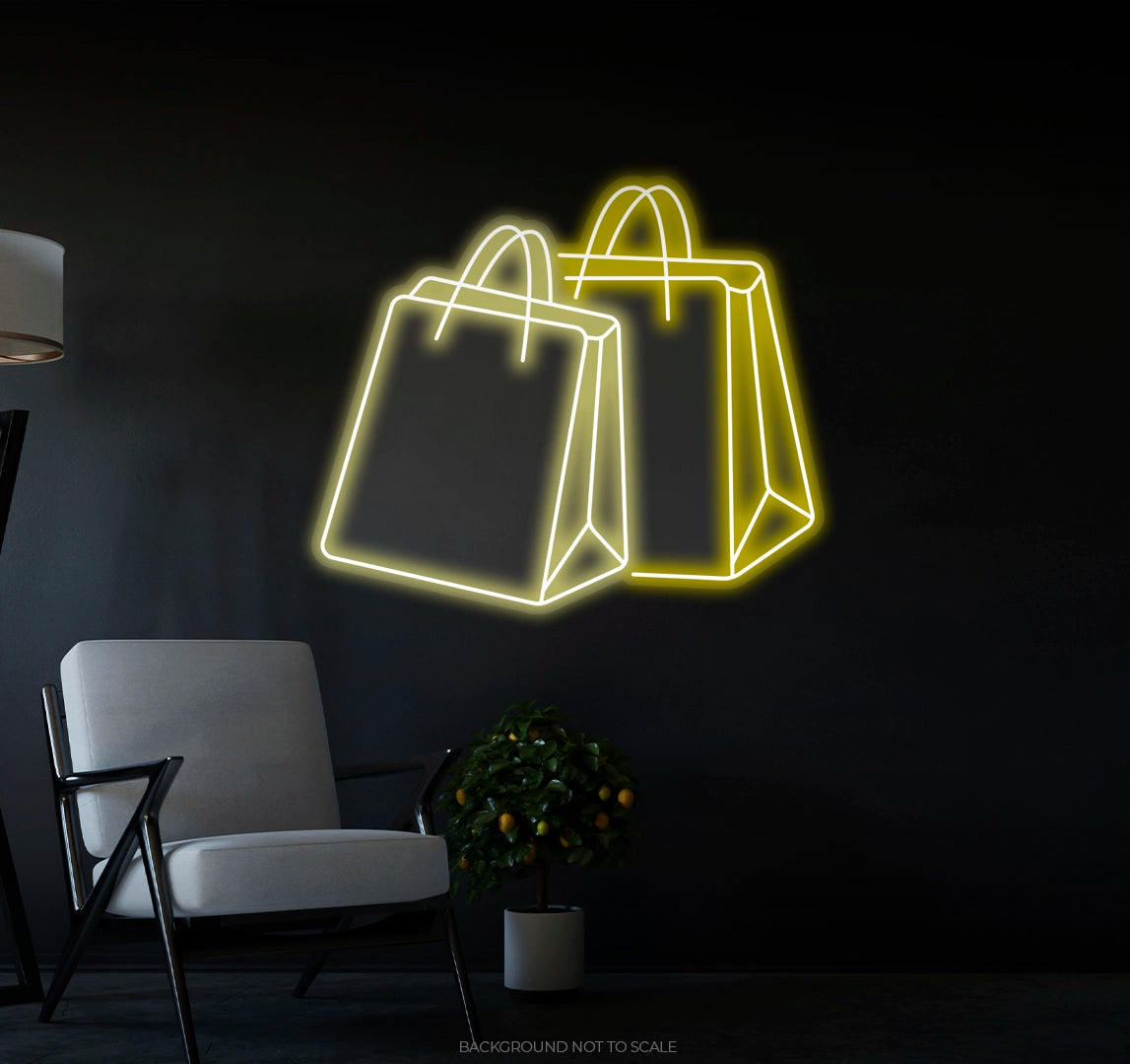 Shopping bags LED neon