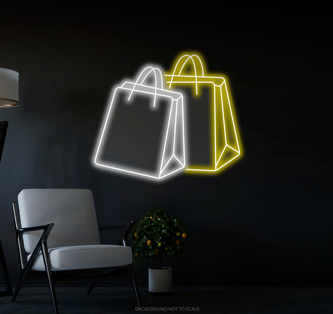 Shopping bags LED neon