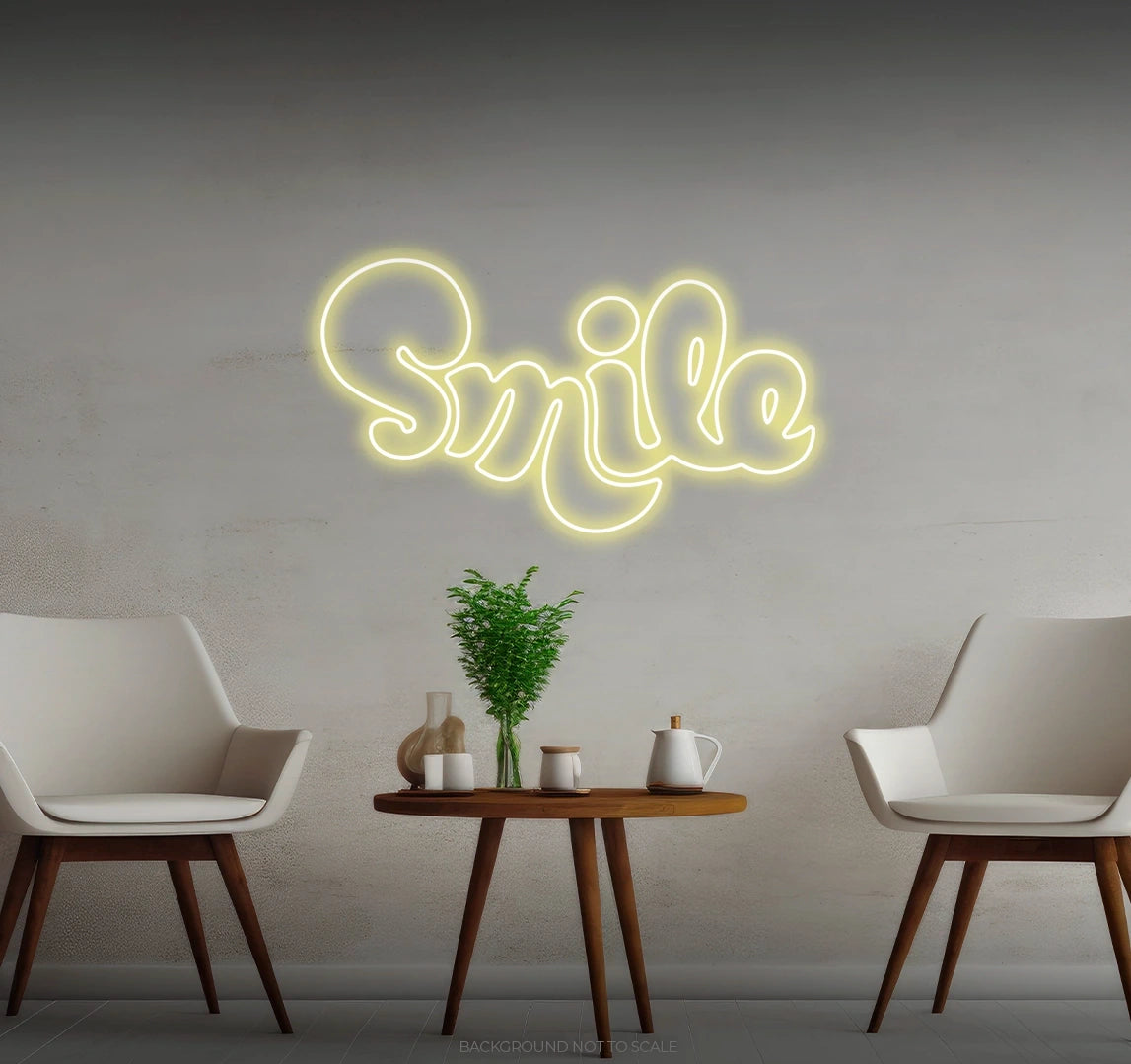 Smile balloon letters LED neon