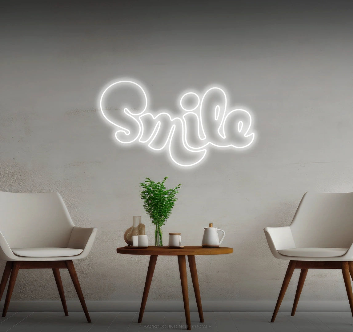 Smile balloon letters LED neon