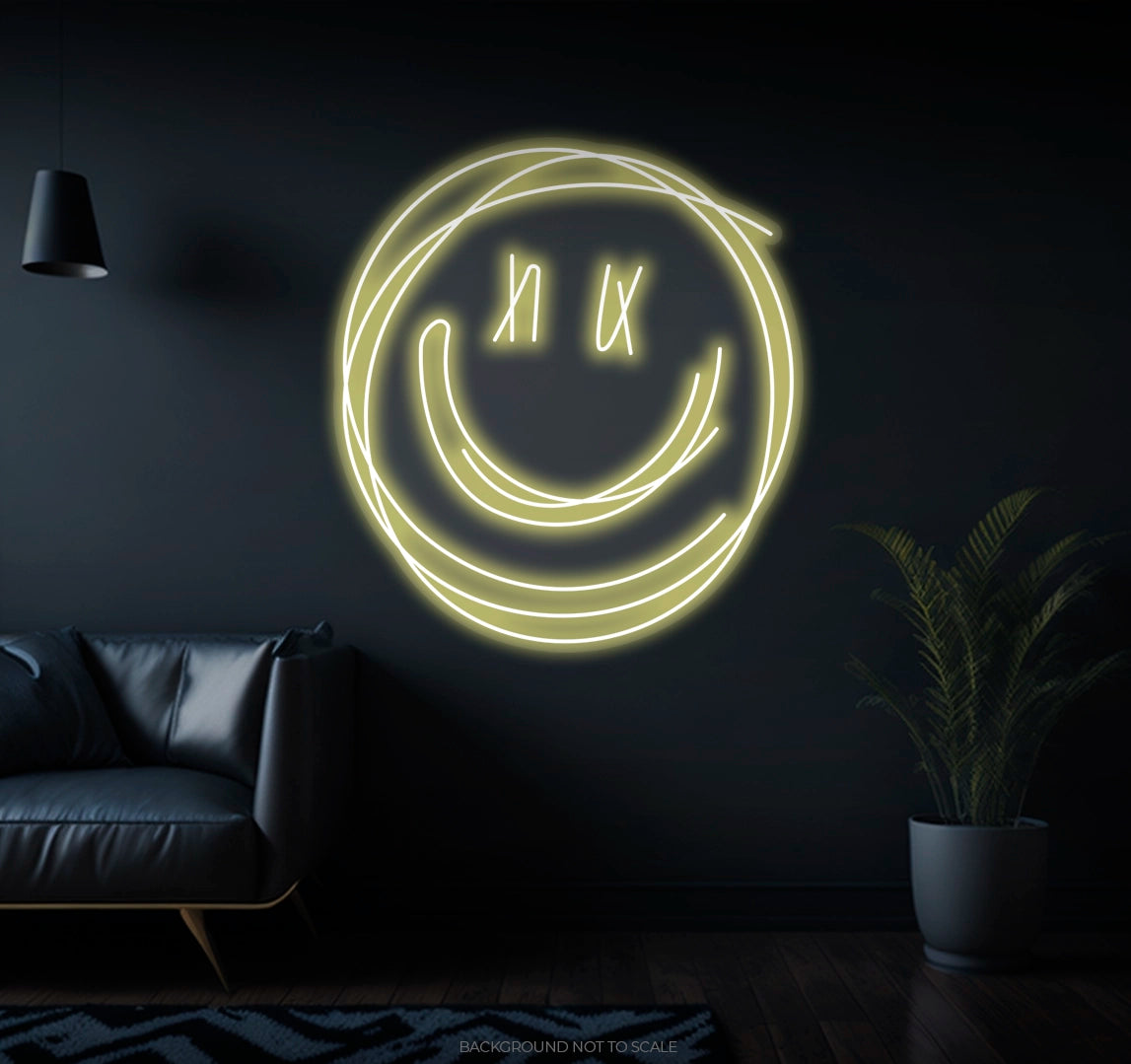 Smile drawing LED neon