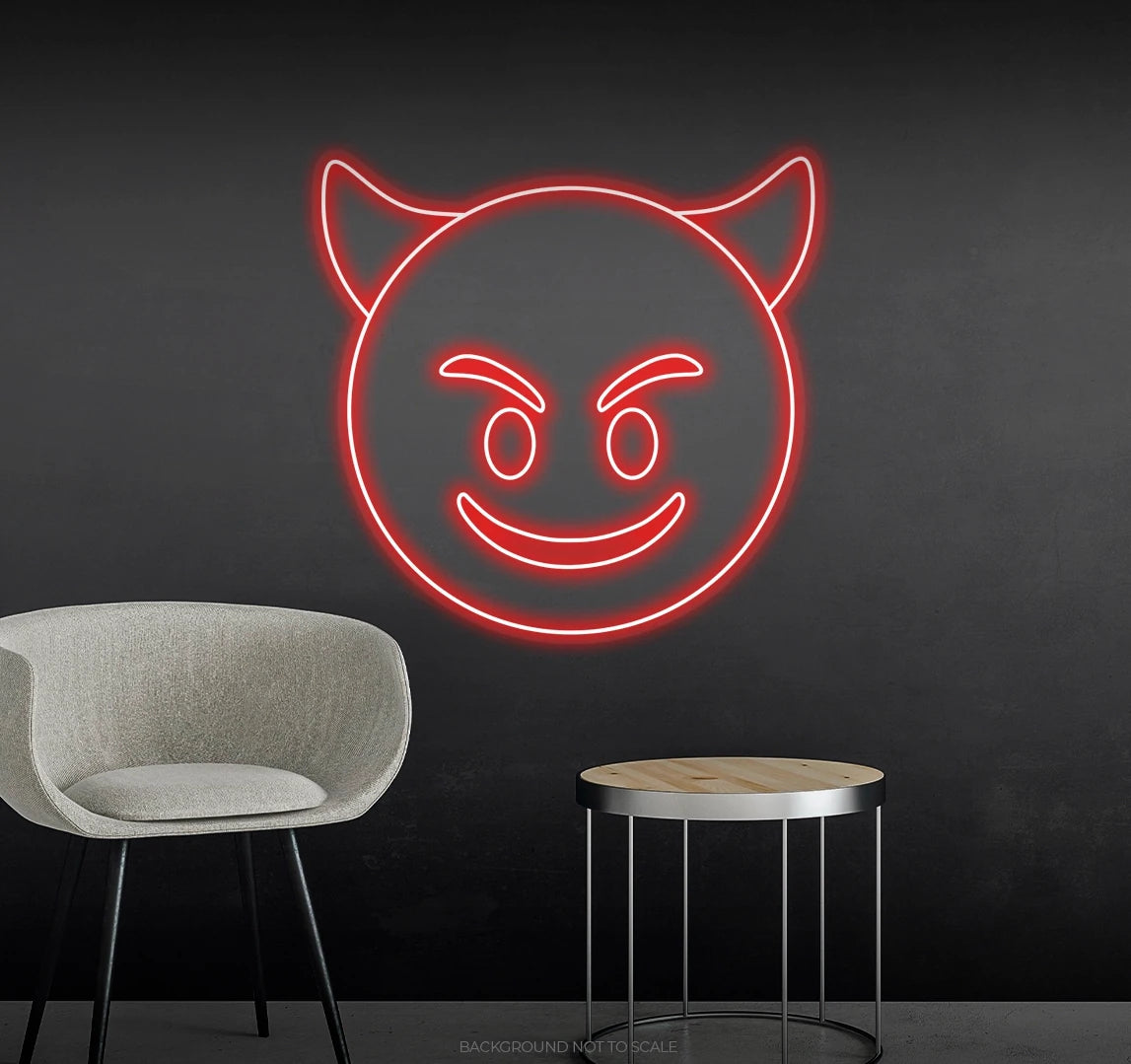 Smiley evil LED neon