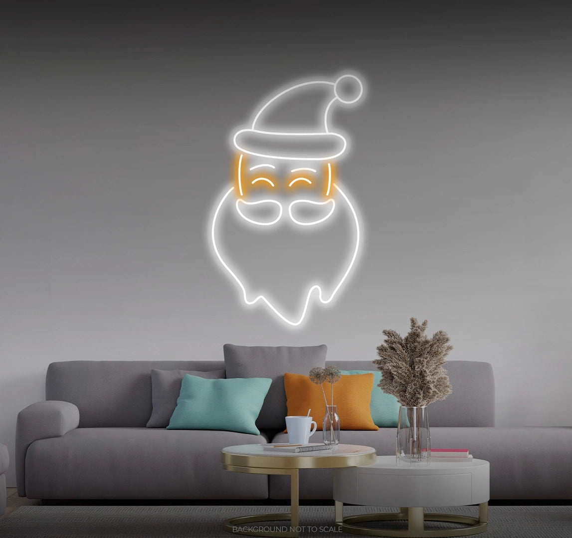 Smiling santa claus LED neon