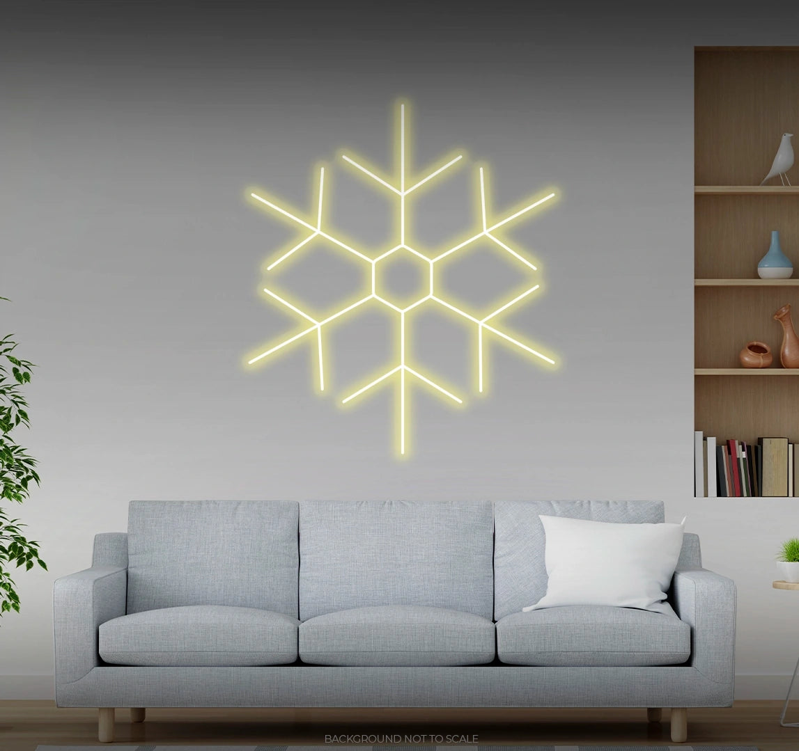 Snowflake line LED neon