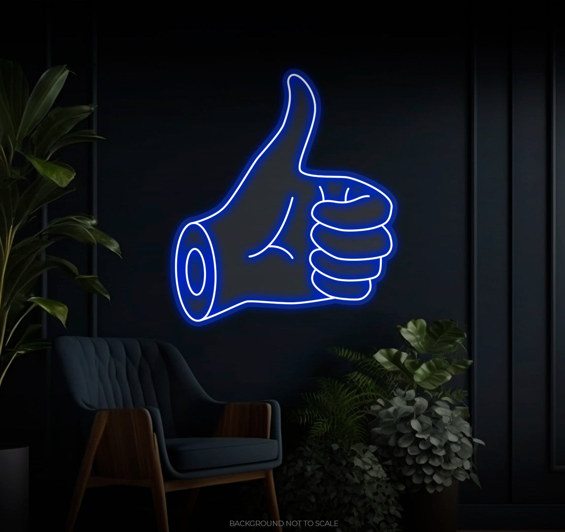 Splitted thumb up hand Ledneon