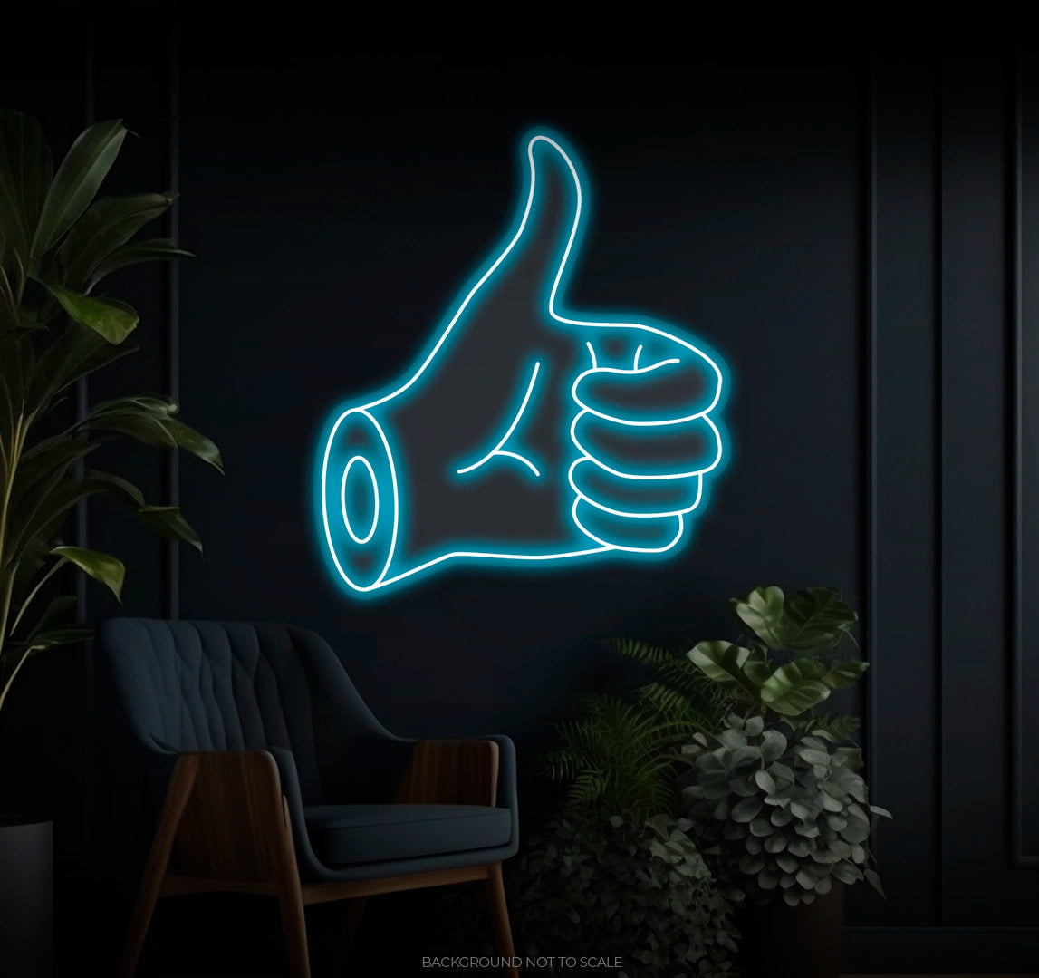 Splitted thumb up hand Ledneon