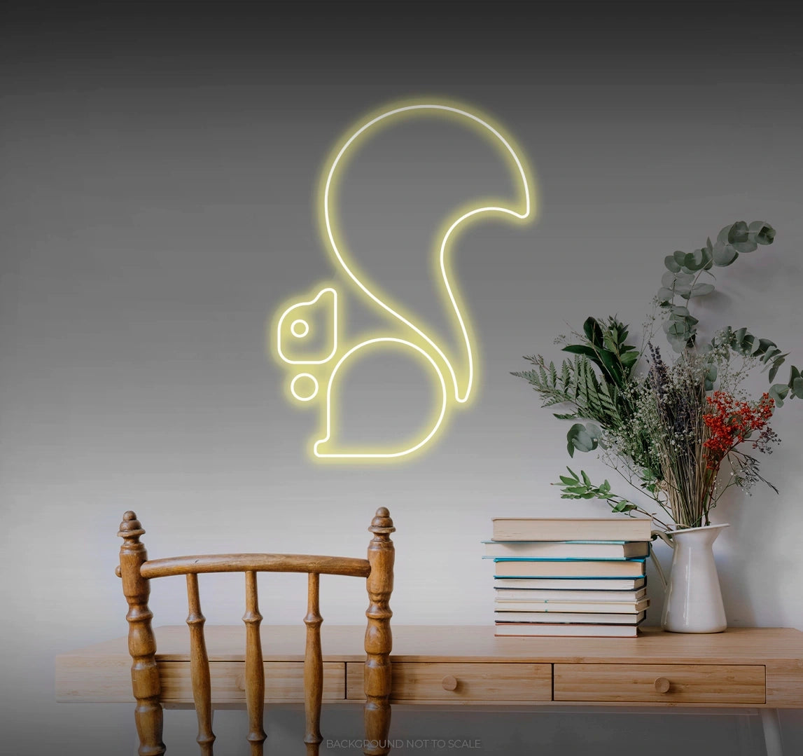 Squirrel icon LED neon