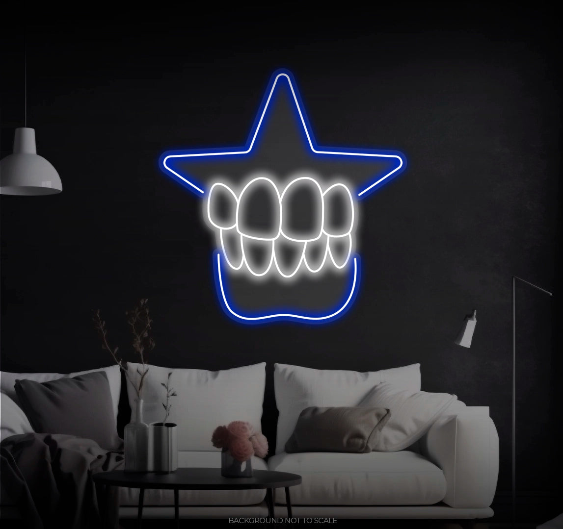 Star with teeth LED neon