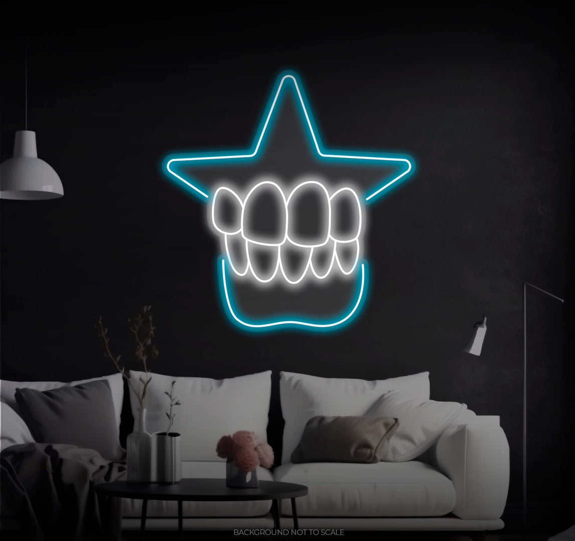 Star with teeth LED neon