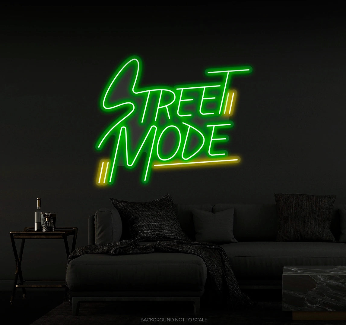 Street mode line writing Ledneon