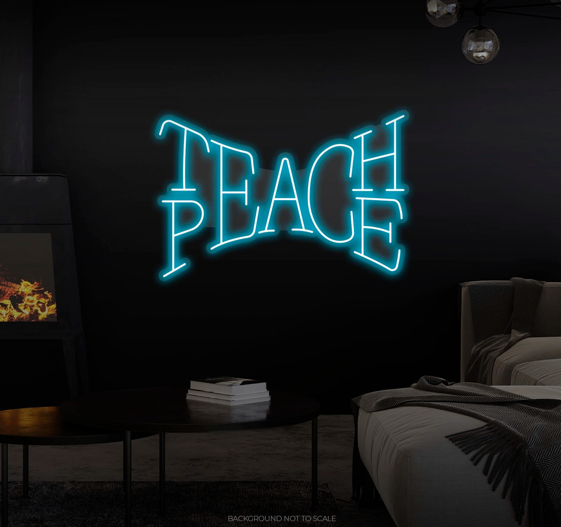 Teach Peace LED neon