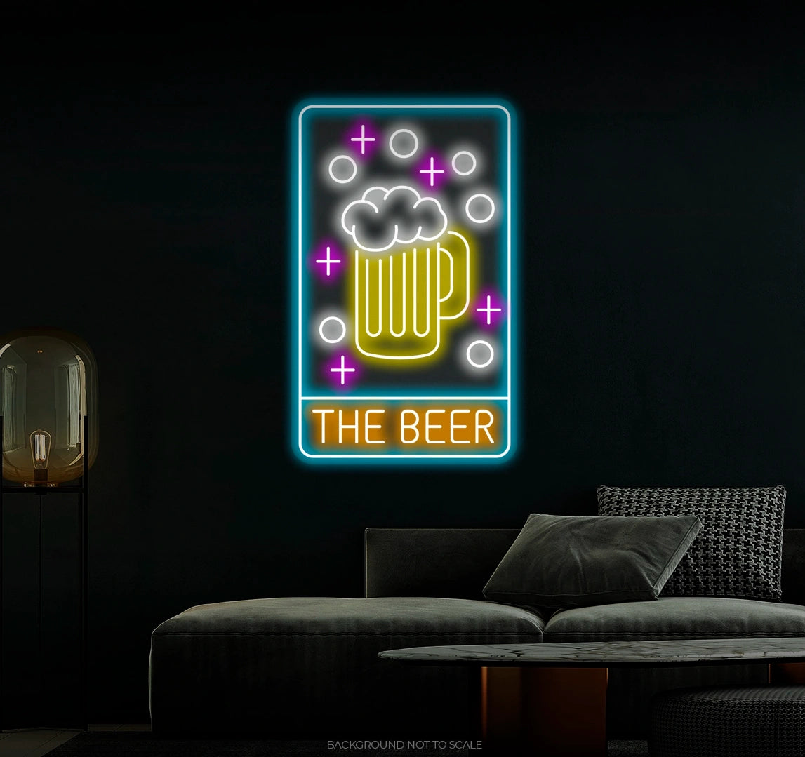 The Beer Card LED neon