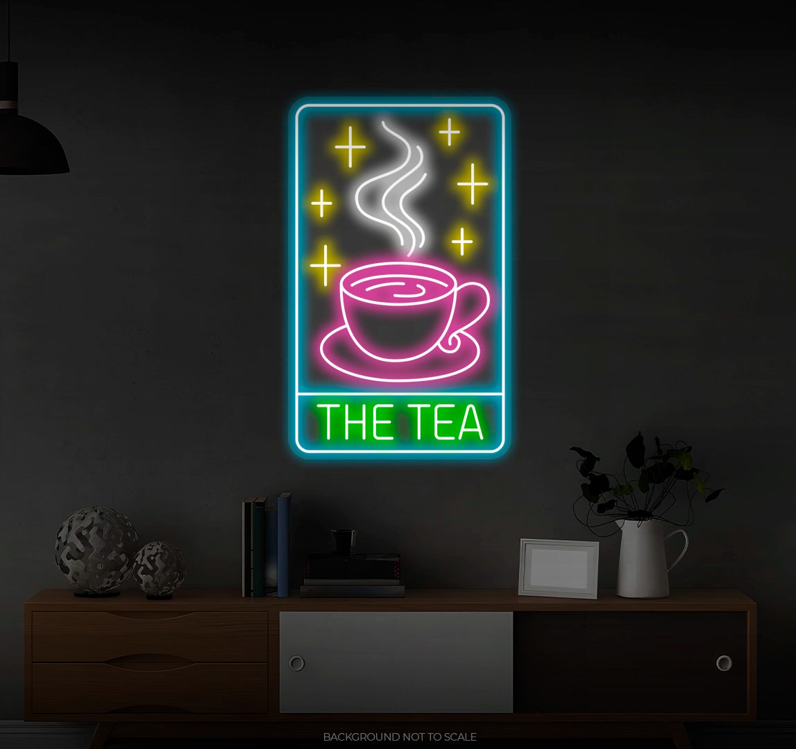 The Tea Card LED neon