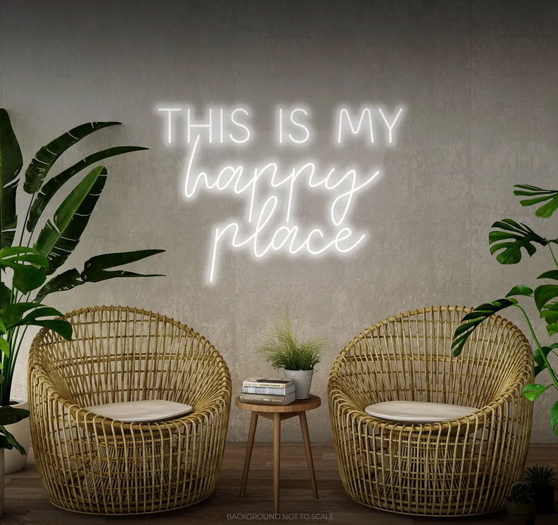 This is my happy place LED neon