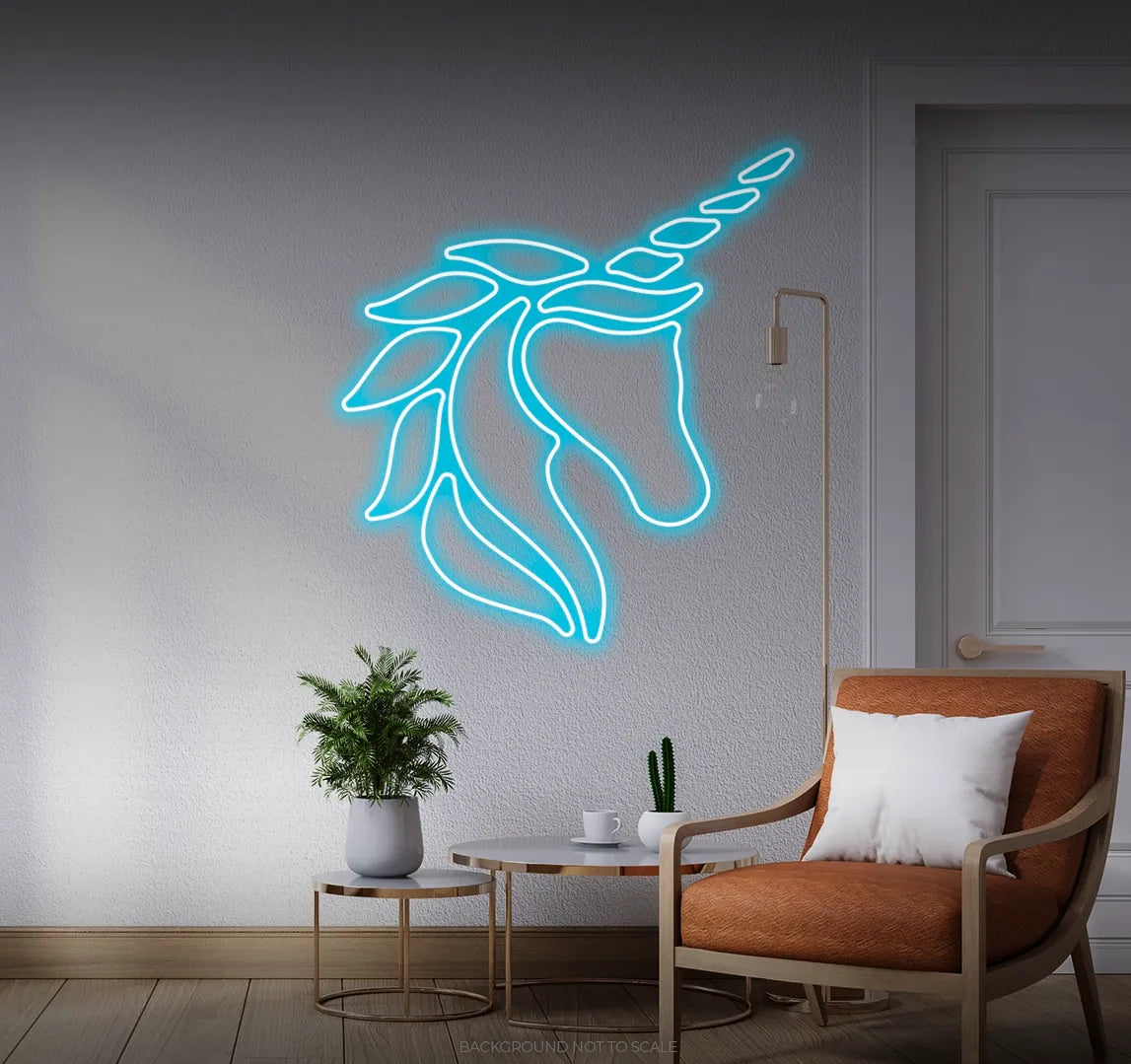 Unicorn silhouette split LED neon