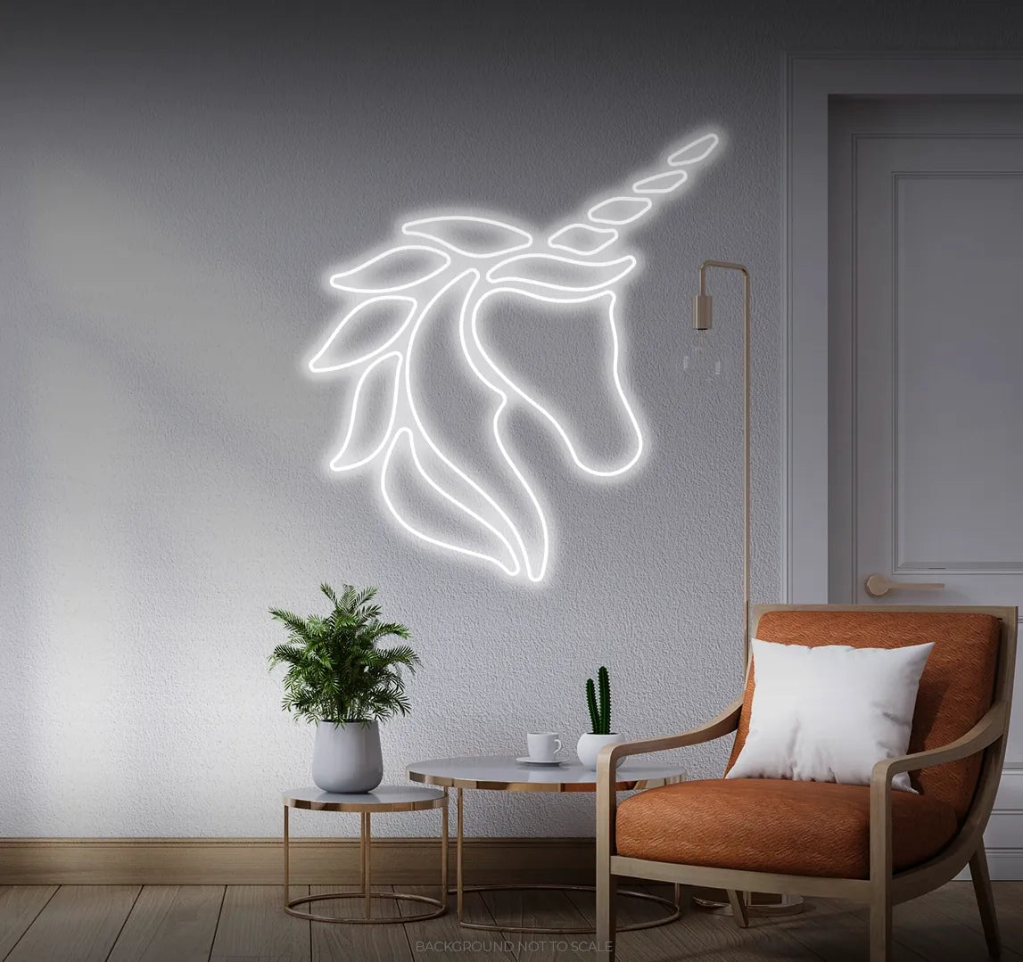 Unicorn silhouette split LED neon