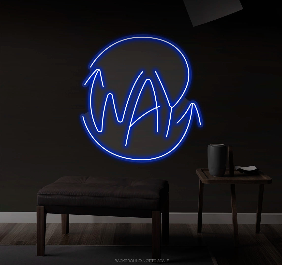 Way circle arrows LED neon