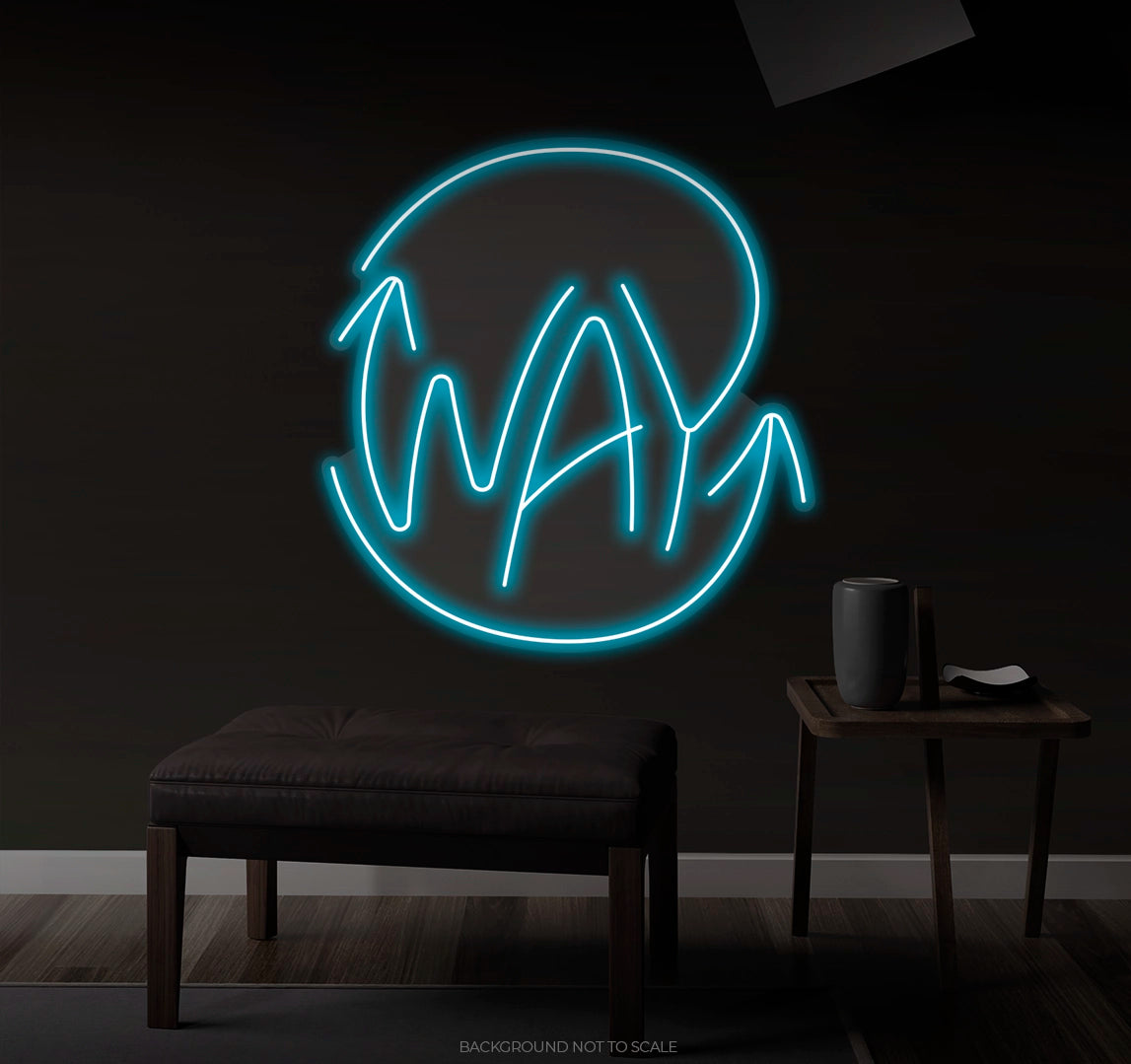 Way circle arrows LED neon