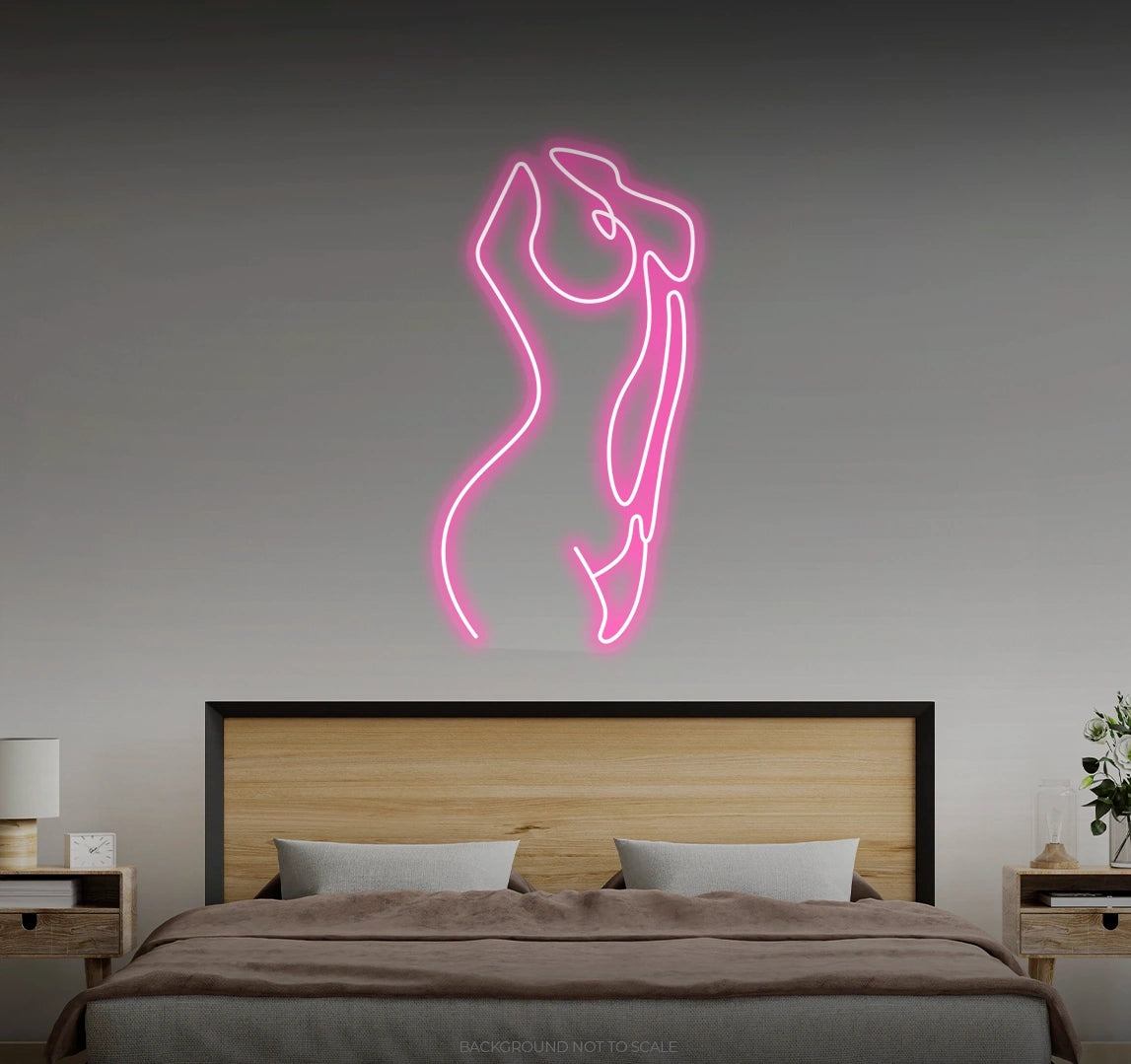 Women silhouette LED neon