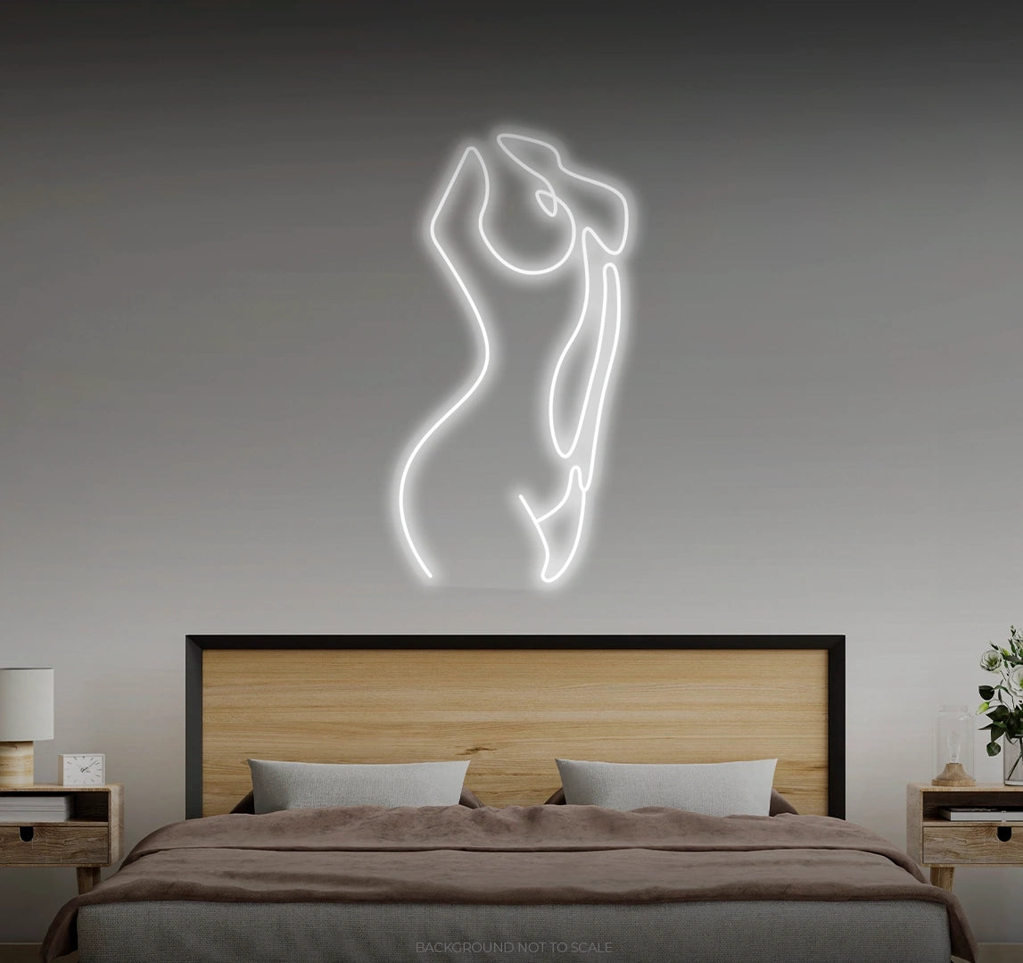 Women silhouette LED neon