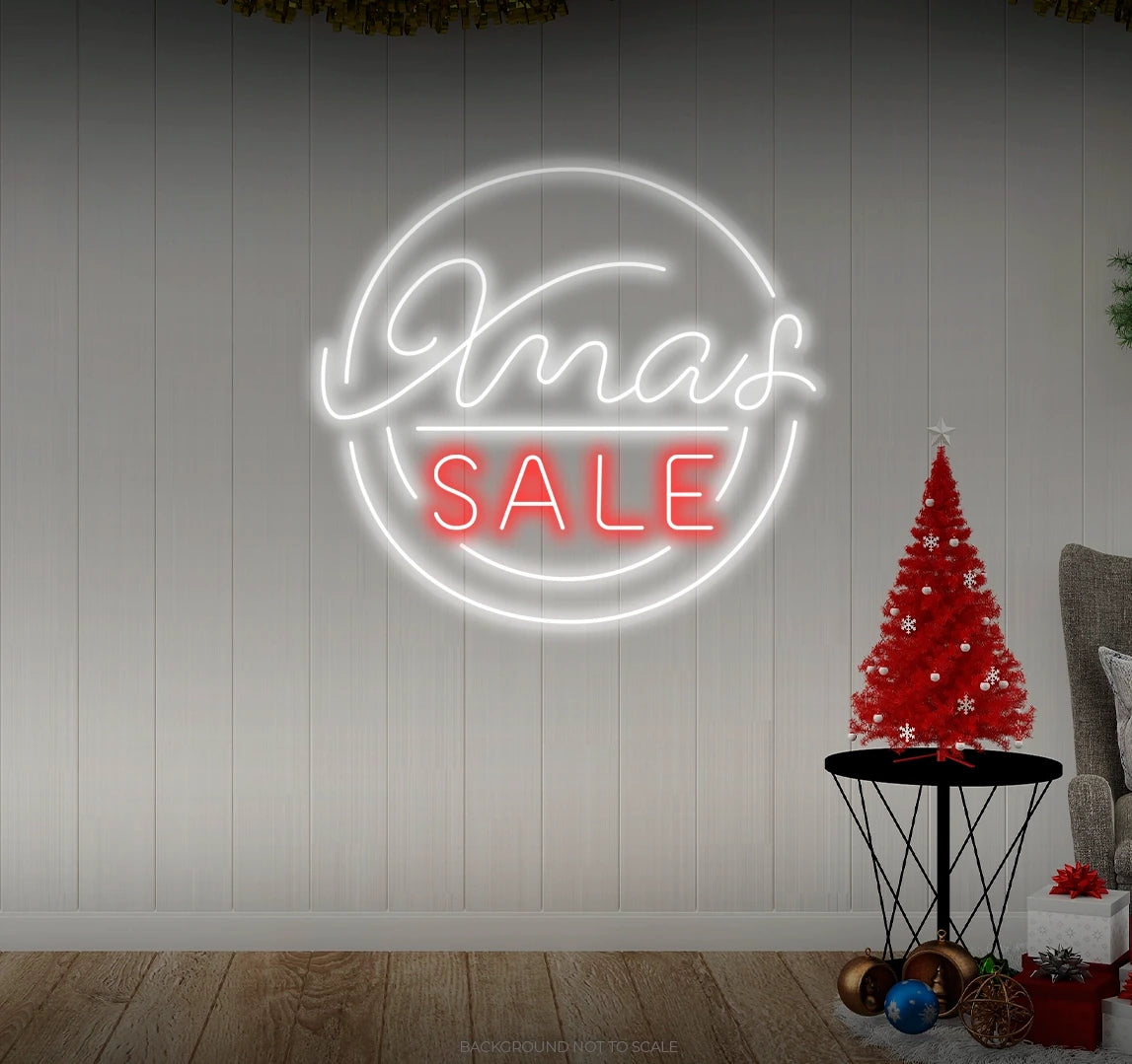 Xmas sale circle LED neon