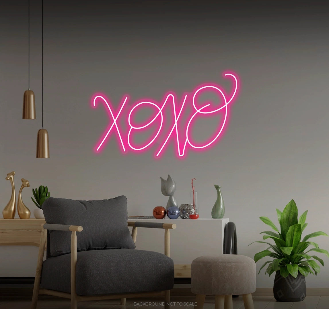 XOXO handwriting LED neon