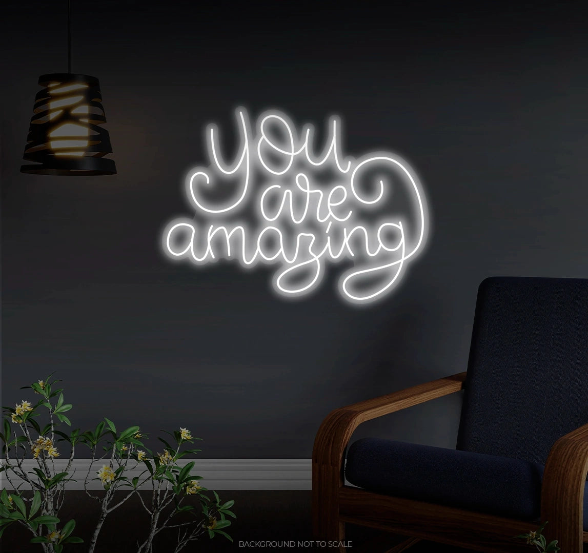 You Are Amazing Curly Writing LED neon