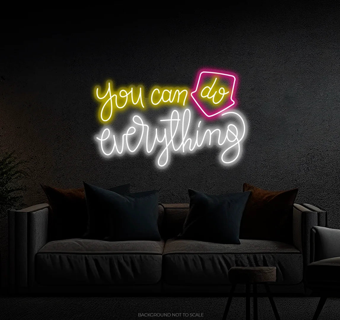 You Can Do Everything Arrow LED neon