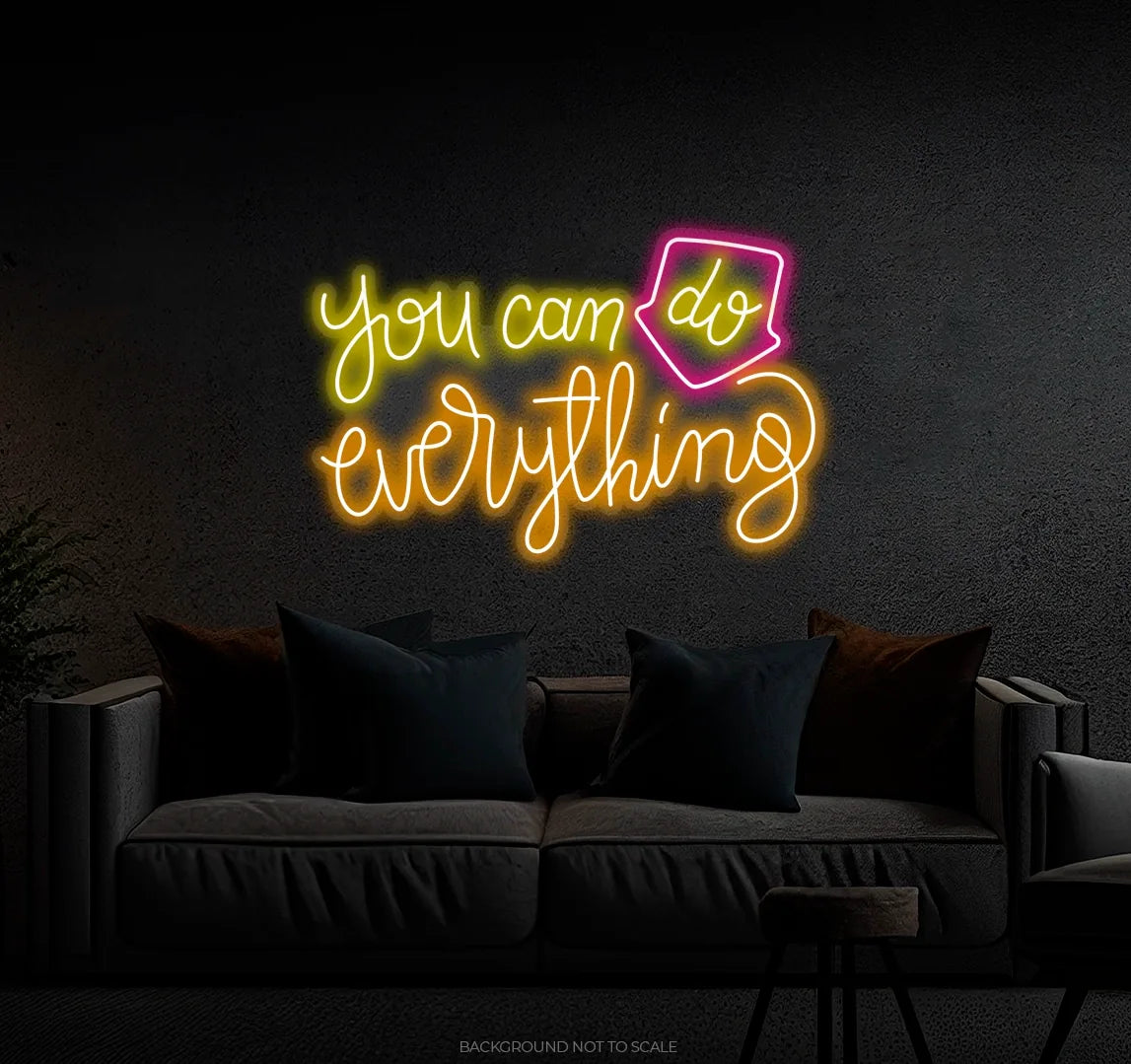 You Can Do Everything Arrow LED neon