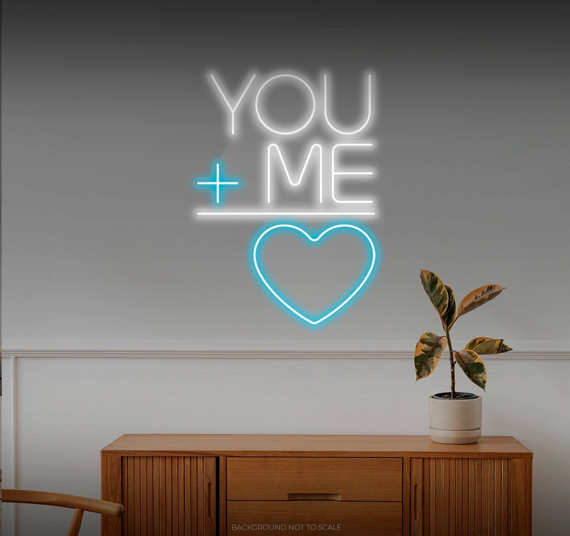 You me plus love LED neon