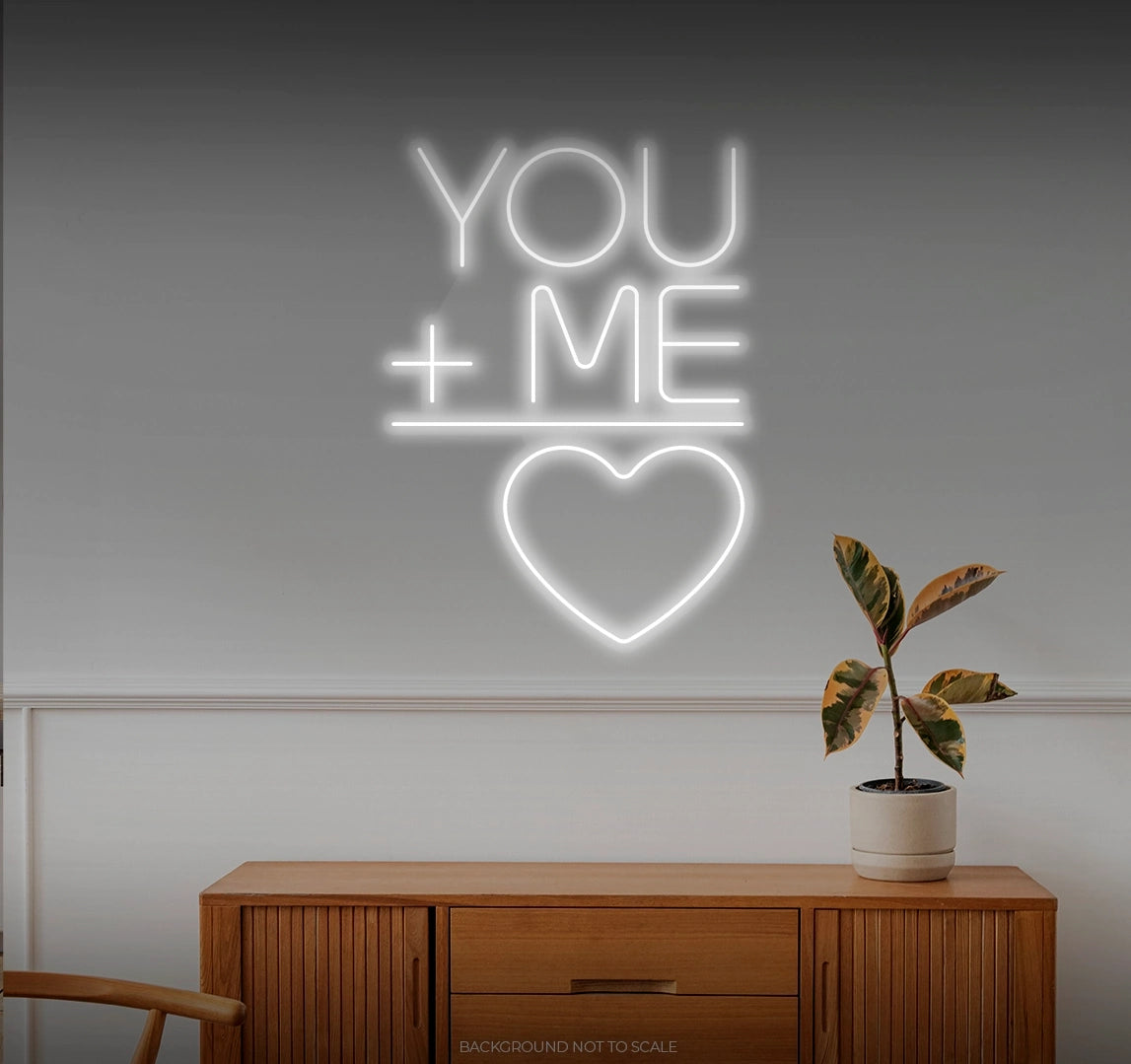 You me plus love LED neon