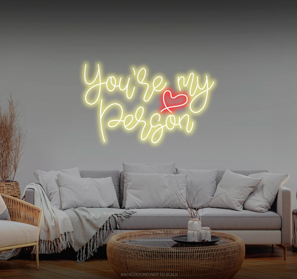 You're my person little heart LED neon