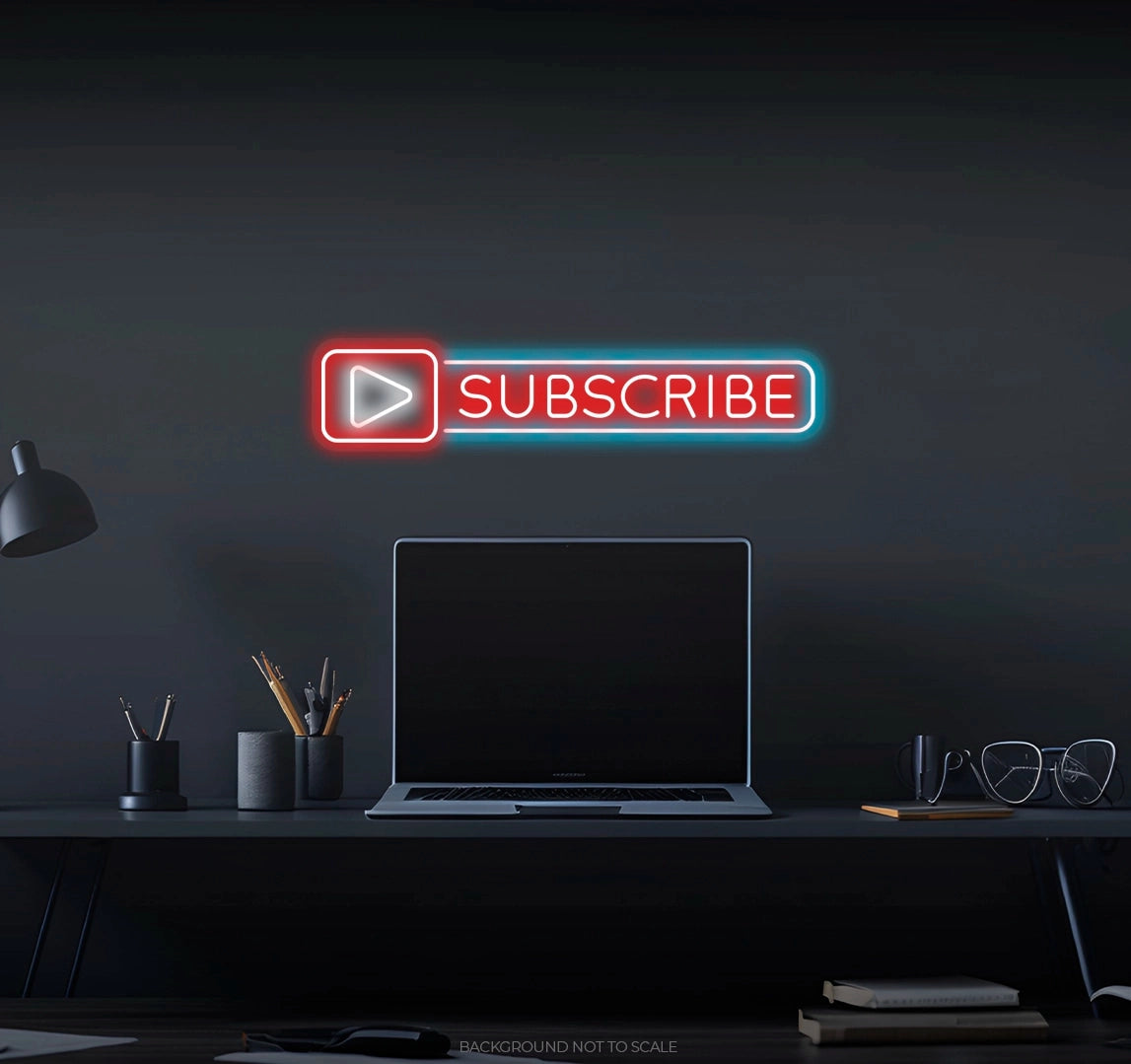 Youtube subscribe LED neon