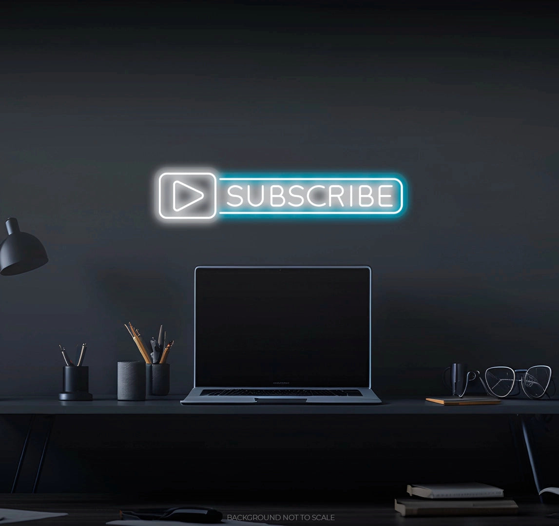 Youtube subscribe LED neon