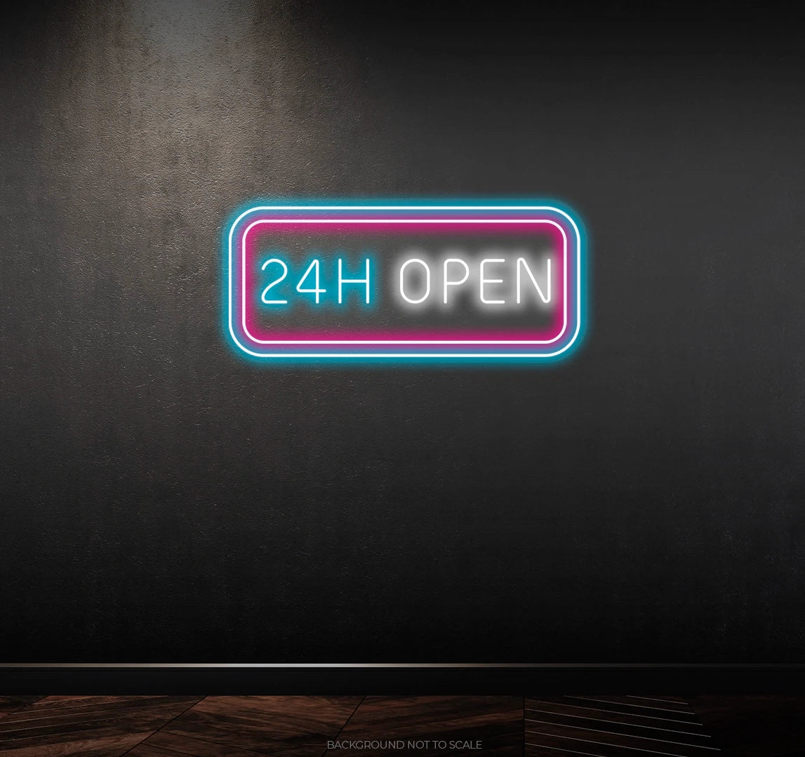 24H open sign