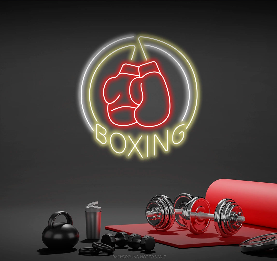 Boxing gloves ledneon