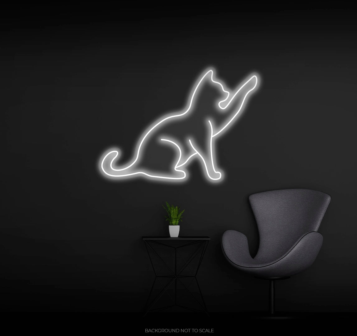 Cat paw ledneon