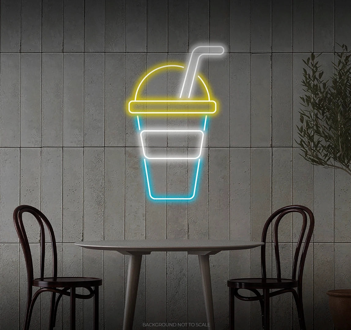 Cold coffee mug ledneon